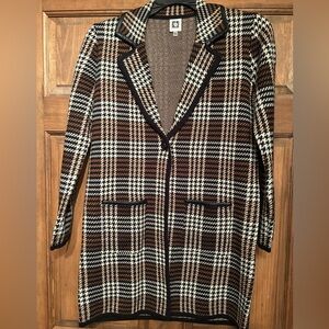 Anne Klein Plaid Women's Cardigan